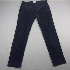 Bruun and Stengade‎ Slim Fit Corduroy Pants Mens 36x34 Navy Black Casual Preppy